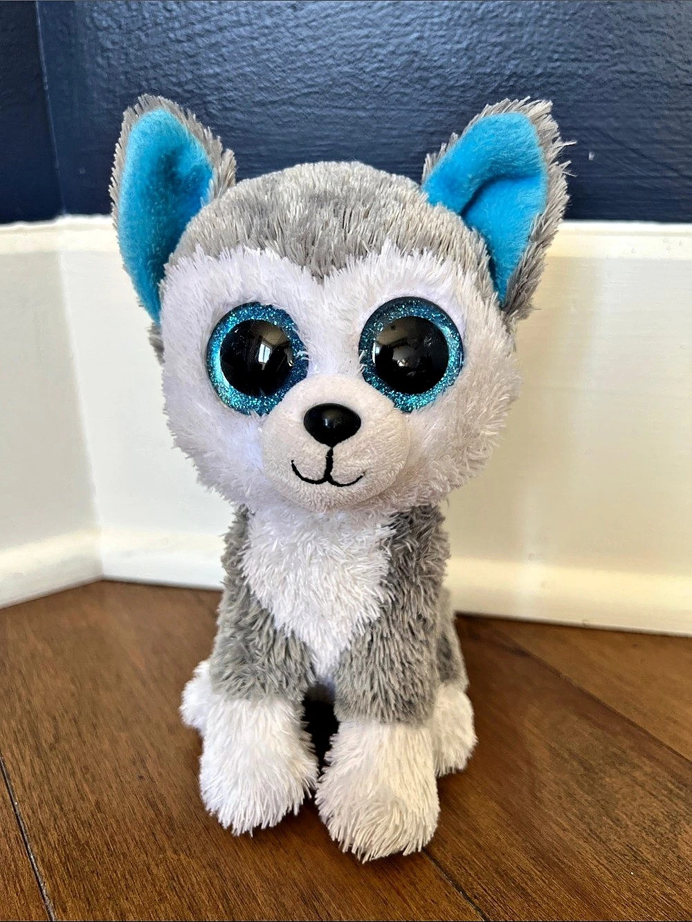 ✨3/20$ Ty Slush the Husky Gray & White Plush Wolf Toy 2022